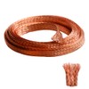 QuQuyi Copper Braided Ground Strap, 9.84ft x 5/8" Flat Tinned