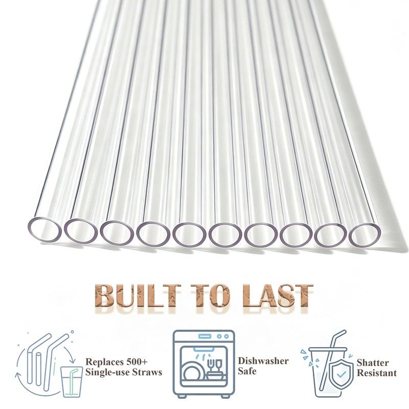 Replacement Straws for YETI Rambler 35&40oz, 6 Pack with 2