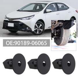 ECSiNG 90189-06065 Hood Bumper, Mudguard, Liner Clip, Trim Clip, Door Trim Clip, Engine Cover Closure, Splash Guard Holder, Rivet Clips, Nylon, Black, Pack of 100