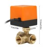 DC 24V DN20 G3/4 304 Brass Motorized Ball Valve 3