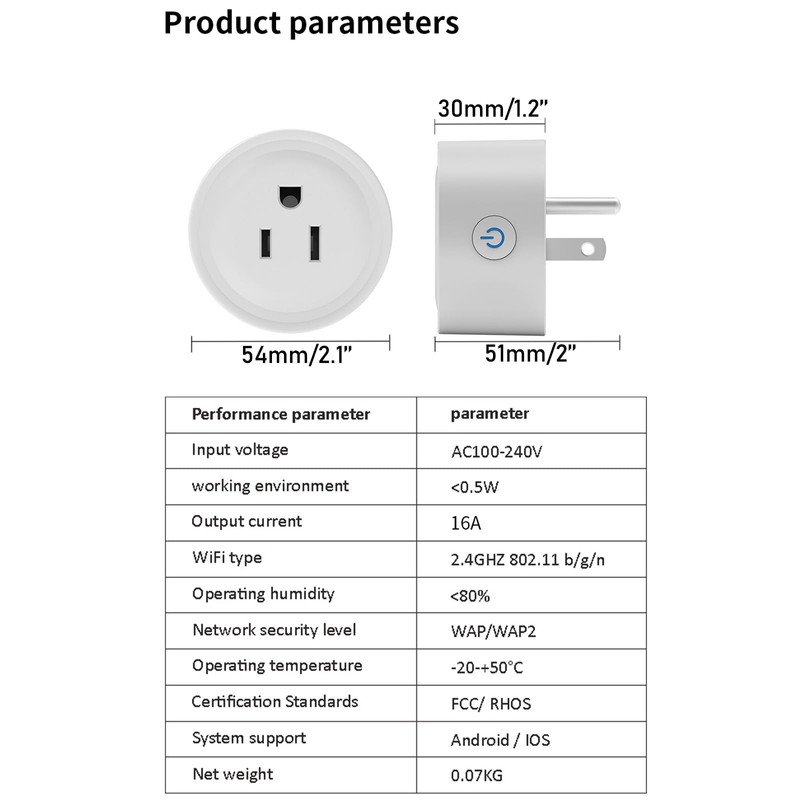 Mengshen 4 Pack WiFi Smart Plug Mini Outlet Socket with