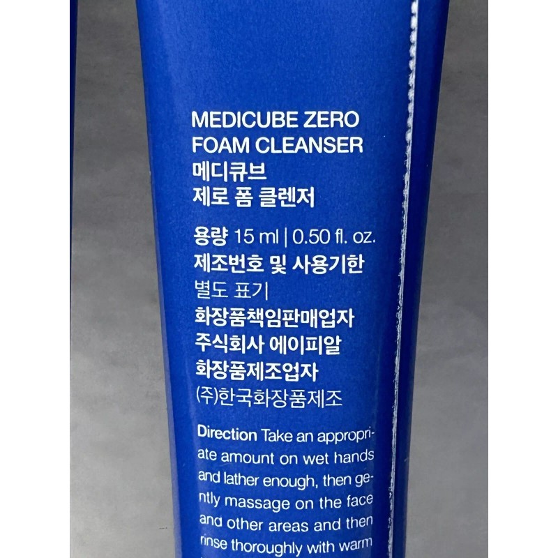MEDICUBE Zero Foam Cleanser 5-Pack 15 ml Each Tube (S6)