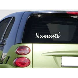 Namaste' Sticker for Car Vinyl Decal Truck Window Bumper Sticker Laptop Decal Hard Hat Motorcycle Helmet 8 in.