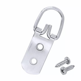 F|S Framer Supply Framer Supply Heavy Duty 2 Hole Steel D-Ring Picture Hangers & #6 1/2" Pan He... - 10