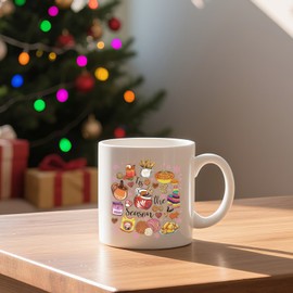 Christmas UV DTF Cup Wraps - 30 Cute Santa Claus Gingerbread Man UV DTF Sticker for 16 20 oz Tumbler, Christmas Tree Bow Snowflakes Cold Transfer Sticker DIY Glass Water Bottle Craft Decal Decoration