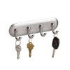iDesign York BPA-Free Plastic AFFIXX Self-Adhesive 4-Hook Key Rack -