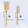 CGBE 2PCS Nail Drill Bits, Tungsten Steel Gold Drill Bit