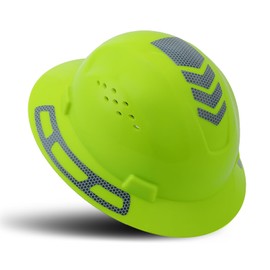 LOHASTOUR Full Brim Hard Hat Safety Helmet Vented ANSI Z89.1 Approved OSHA Hard Hats Construction Men Women Adult(Full Brim Lime)