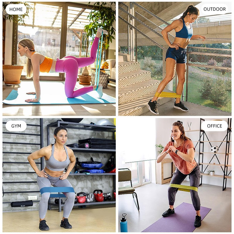 Resistance Loop Exercise Bands for Home Fitness, Yoga Pilates, Stretching,