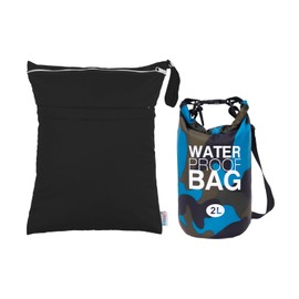 ALVABABY Dry Bag 2L Waterproof Bag with Wetbag Wet Bag Swimming Waterproof Bag Roll Top Waterproof Backpack Pack Bag Waterproof Dry Bag Swimming Beach Bathing Canoe 2WFL06-DE