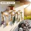 Tnstbiee Rustic Adjustable Hanging Herb Drying Rack-Holds 10 Bouquets, Space-Saving