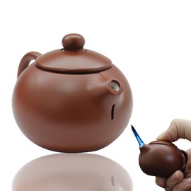 Teapot Lighter, Refillable Butane Lighter, Windproof Butane Soft Flame Torch (No Gas)- Brown