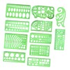 COHEALI 11pcs Stencils Geometric Ruler Stencil Set Plastic Measuring Templates