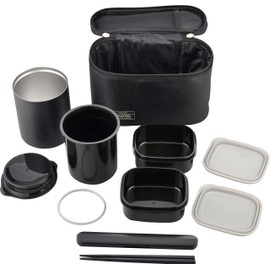 Wahei Freiz Slim Insulated Bento Box 21.6 fl. oz. (640 mL) Fortec Lunch Navy FLR-8162