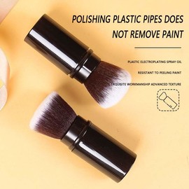 Makeup Brushes Retractable Brush Kabuki Makeup Brushes Foundation Brush Travel Face Kabuki Makeup Brush for Liquid Cream and Flawless Powder Cosmetics (black2)