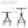 BOKKOLIK Industrial Bar Table, Counter Height 30-36inch Height Adjustable, Swivel