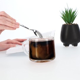 KADAX Stainless Steel Coffee Spoons, Set of 3, Minimalist Teaspoon, Espresso Spoon, Coffee Spoon Set, Spoon for Tea, Coffee, Dishwasher Safe (Silver)