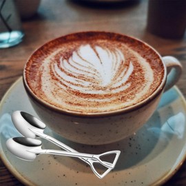 8PCS Shovel Spoon Set Stainless Steel Shovel Shape Spoon Silver Mini Dessert Spoons Shovel-Shaped Mixing Spoon for Party Home Kitchen Shovel Spoon Dessert Spoons (8PCS Spoon)