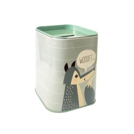 makio Children's MONEY_BANK - Fox Money Box Tin with Lid - Original Saving Bank for Children, Lightweight, Sturdy, Fun Design