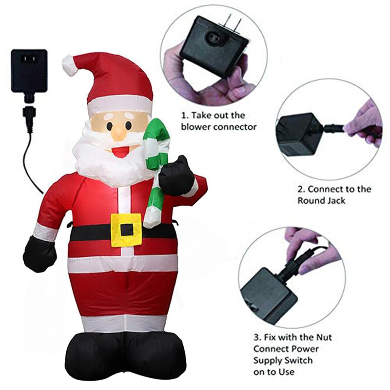 Inflatable Christmas Decorations 4 FT Inflatable Christmas Santa Claus with