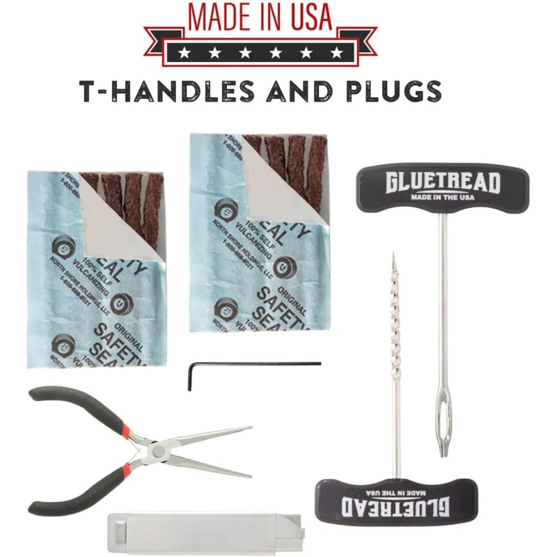 GlueTread On Road Tire Plug Kit - Tire Repair Kit
