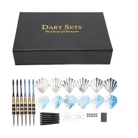 6Pcs Darts Professional Exquisite Stainless Steel Tip Darts Set with Storage for Beginners Professional Players