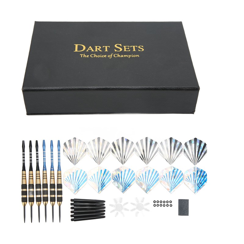 6Pcs Darts Professional Exquisite Stainless Steel Tip Darts Set with