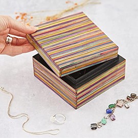 Dhari Fair Trade Handmade Striped Large Box