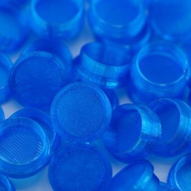 Flexible Vial Caps fits on Vial Bottle  – Covers Vials from dirt dust when not in use (3ml, 5ml, 30ml, 50ml, 100ml) Colorful Options Icy Pink Green Blue Purple Clear Black Essential Oils:_Icy Blue_5-100ml 10 Pack