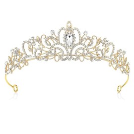 Sash Tiara Set, Pink Crystal Tiara with Retirement Sash Set, Rose Gold Crystal Tiara Crown and Retirement Sash with Gold Glitter Lettering, Retirement Party Set (2-Piece), Alloys, rhinestones and