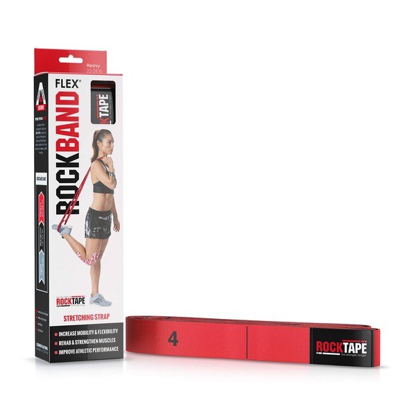 RockTape Rockband Flex Ultra-Durable Resistance Bands with Handles and Loops