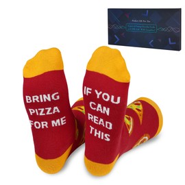 Nucinzua Birthday Gifts for Women,Novelty Pizza Socks Women Men,Wife Birthday Gift Ideas,Funny Socks for Her Teen Girls Boys Him Pizza Lovers