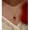 Collar En Forma De Corazón Con Relieve Rojo Moonberry De