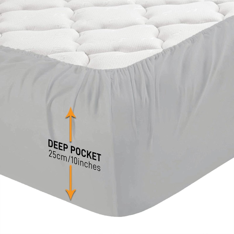 My home store King Size Fitted Sheets Grey - 25
