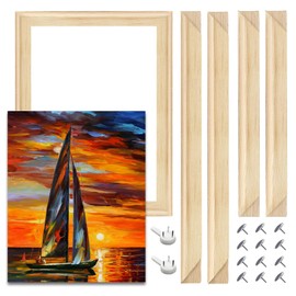 EVNEED DIY Canvas Stretcher Bars 16x20 Inch Canvas Frame - Easy to Assemble, Gallery Wrap Oil Frame Kits Canvas Wood Stretcher Bars for Oil Paintings, Prints, Paint
