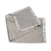 Baby Velour Bubble Wrap Blanket with Satin Trim (Grey)