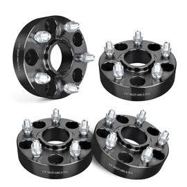 EVIL ENERGY 5x5 Wheel Spacers 1.5 inch Compatible with Jeep Grand Cherokee 2011-2023, 5x127 mm Hubcentric with Lip 5 Lugs 71.5 mm Hub Bore M14x1.5 Studs Wheel Adapters Black