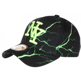 Hip Hop Honour Eklyr Neon Green Black Printed Baseball Cap Original Streetwear, Green