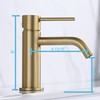 JXMMP Brushed Gold Bathroom Faucet, Single Handle Brass Sink Faucet