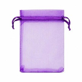 20 Pack Empty Lavender Sachet Bags Empty, Purple Organza Drawstring Scent Pouches, Reusable Fragrance Bags for Wardrobe Drawer Closet Car Bathroom, Floral Fresheners Gift