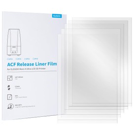 ELEGOO Set of 5 ACF Film for Mars 4 Ultra Resin 3D Printer, ACF Release Liner Film with Lower Release Voltage, Supports 3x Faster Printing, 225 x 160 mm, 0.3 mm Thickness