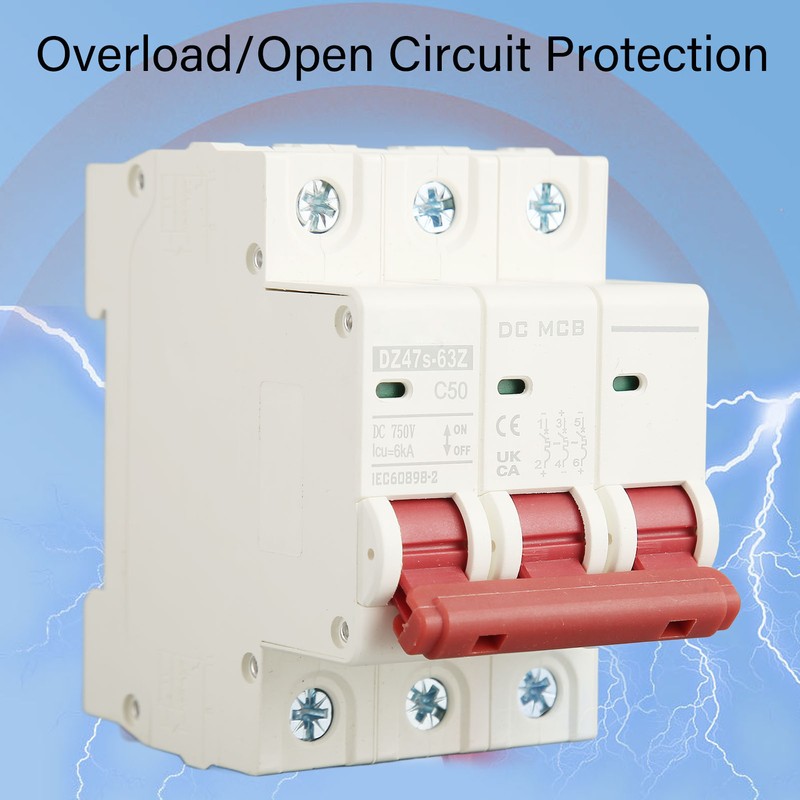 3P Direct Current Circuit Breaker Practical Small Circuit Breaker for