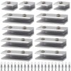 Glass Holder Pack of 12 Aluminium Alloy Rectangle Clamps with