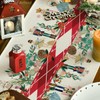 Artoid Mode Red Nutcracker Floral Holly Christmas Table Runner, Seasonal