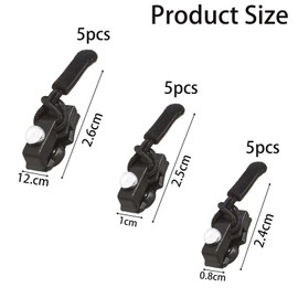 QQdou Zip Repair Kit, 15 Pieces Universal Zip Repair, Zip Slider Replacement, Fix Zip Zipper, for Clothing, Bed Train, Luggage