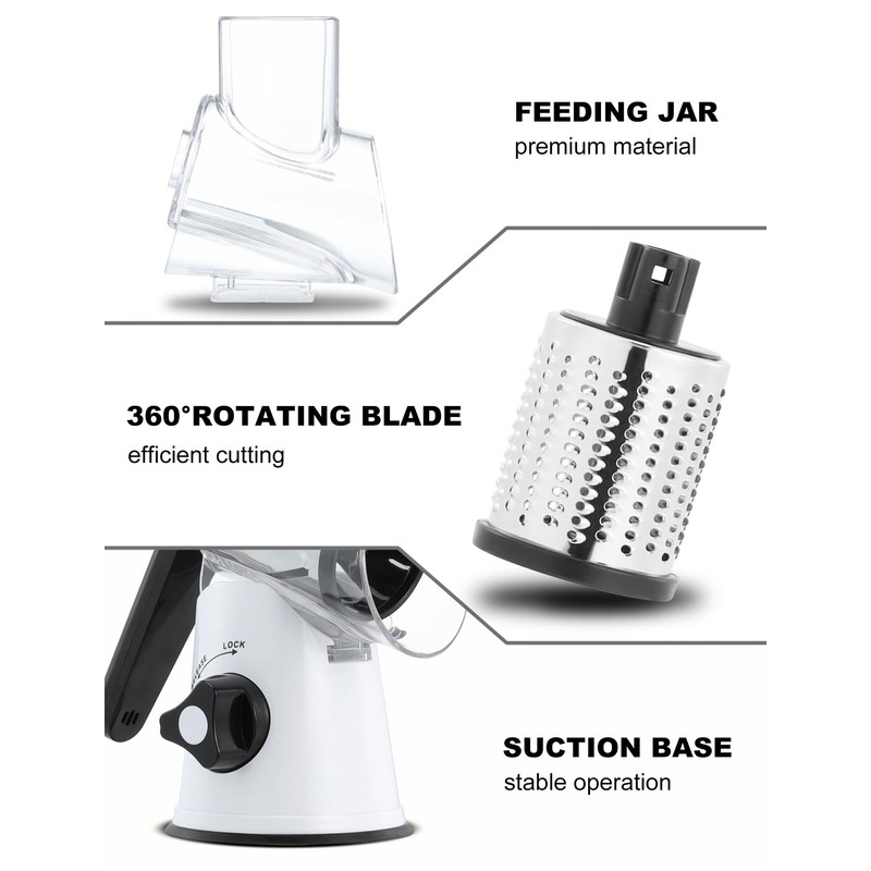 Cheese Grater Rotary, Rotary Grater for Kitchen, Kitchen Grater Vegetable
