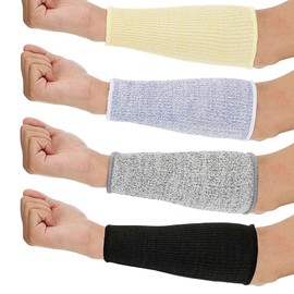 Kopinma 4 Pair Cut and Burn Resistant Sleeves Arm Protection Sleeves Forearm Protectors for Thin Skin and Bruising