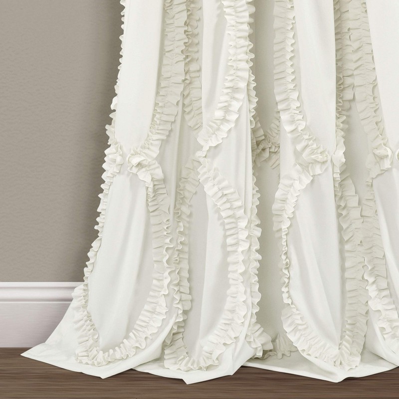 Lush Decor Avon Window Curtain Ivory Panel for Living, Dining