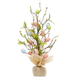 45cm LED Lights Easter Egg Decoration Tree Easter Decorations Eggs Tree Home Desk Decor Scene Shopping Mall Layout Photography Props