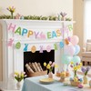 Easter Party Decorations Set – 2 Gold Glitter Banners &